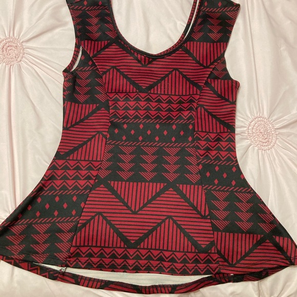 Red & Black Top - Picture 2 of 4